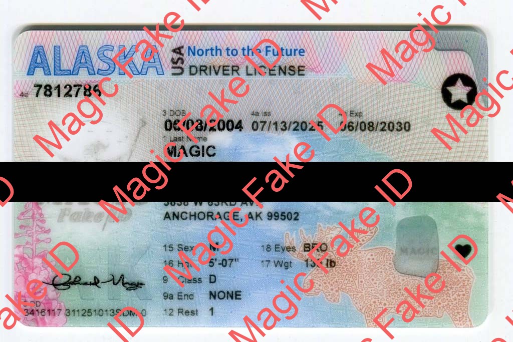 New Alaska Driver License 2025 PolyCard - Magic Fake IDs | Alaska fake id