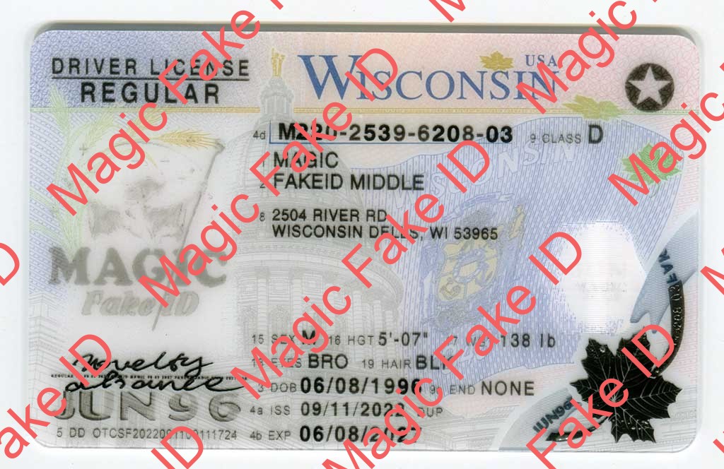 Wisconsin Driver License Polycarbonate 2023 - Magic Fake IDs