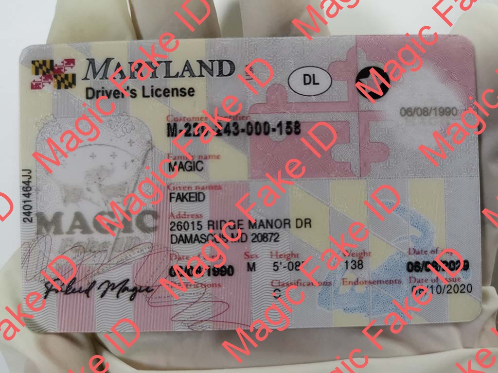 New Maryland Driver License - Magic Fake IDs | Scannable Fake IDS